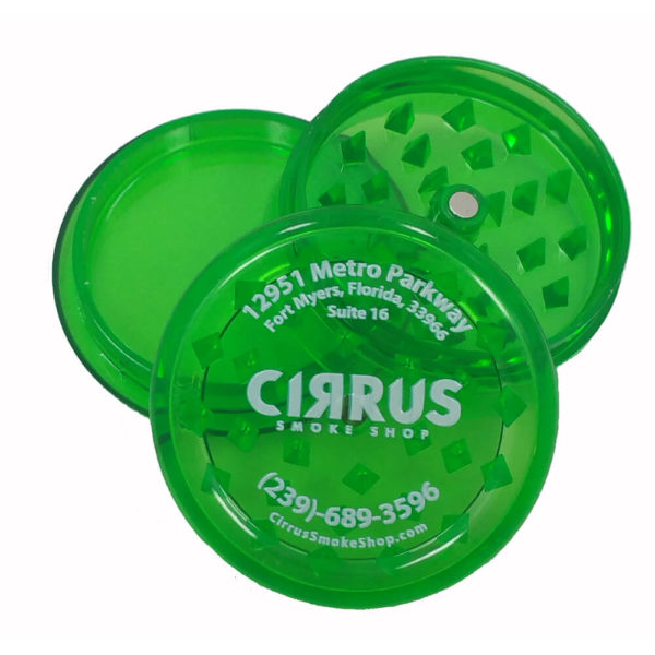 3Piece Cirrus Custom Acrylic Hemp Grinders in Green