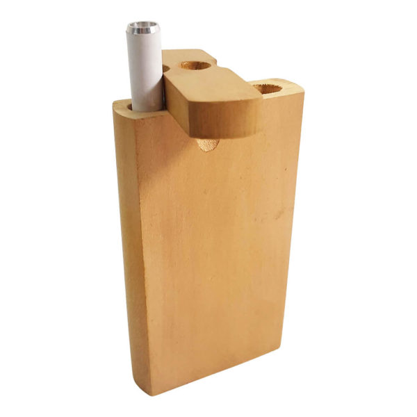 blank 4 inch light wood dugout with aluminum one hitter