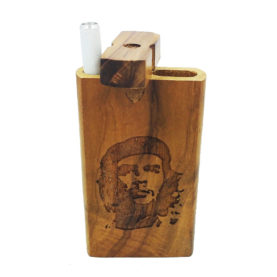 Che Guevara Laser Etched Wood Smoke Box and FREE 3" Reusable Aluminum Cigarette