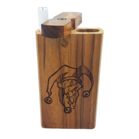 One Hitter Box with Laser Etched Evil Joker Theme and FREE 3" Reusable Aluminum Cigarette