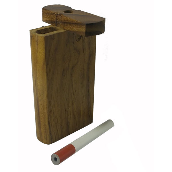 Blank Wood Dugout with Free 3" Reusable Aluminum Cigarette