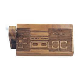 nintendo controller etching on 4 inch wooden