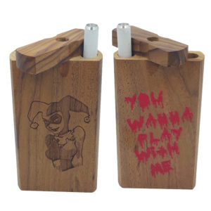 Wood Laser Etched One Hitter Dugour with Harley Quinn Theme