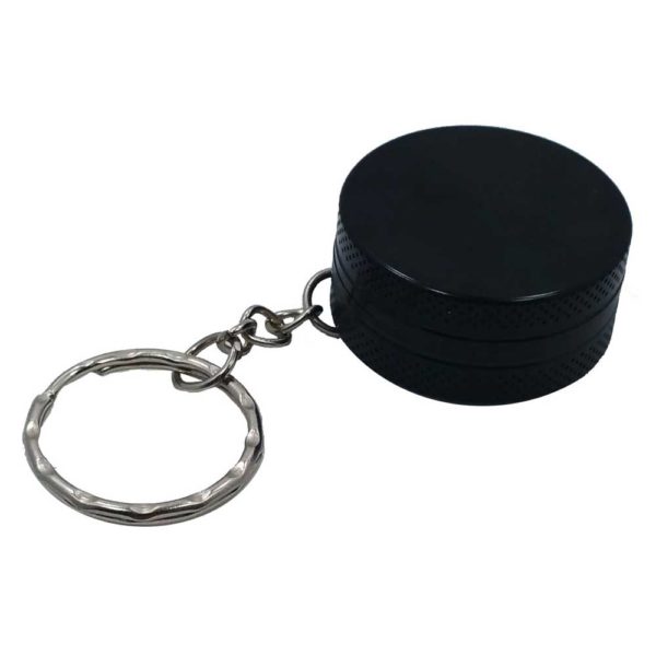 mini 2-piece keychain pot grinder black sample
