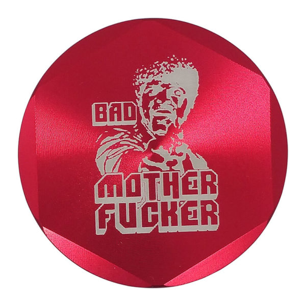 4Piece Bad MotherFucker Herb Grinder with Kief Catcher and Free Scraper in Red