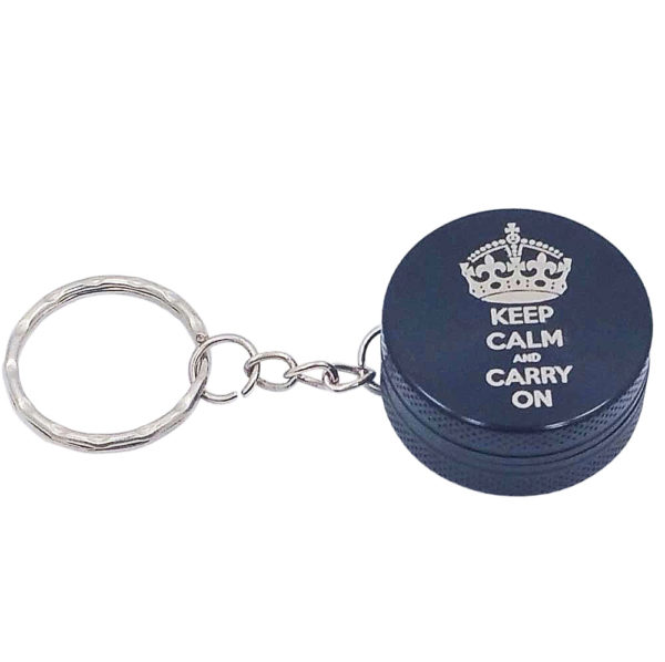 Keep Calm and Carry On Keychain Grinder