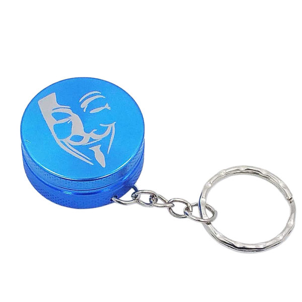Mini two piece Keychain Grinder Blue Guy Fawkes