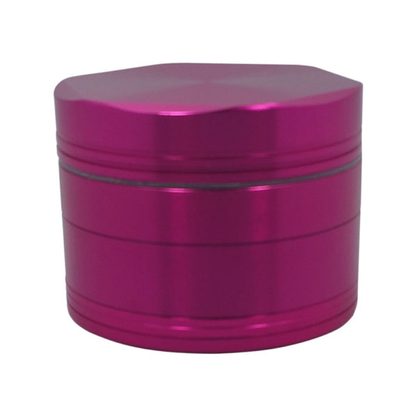 4-piece metal hex grinder pink example for cannabis
