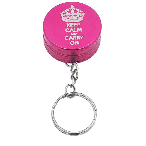 mini keychain two piece grinder keep clam carry on red