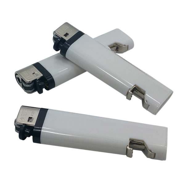 lighters with bottle openers built in opaque custom sample white