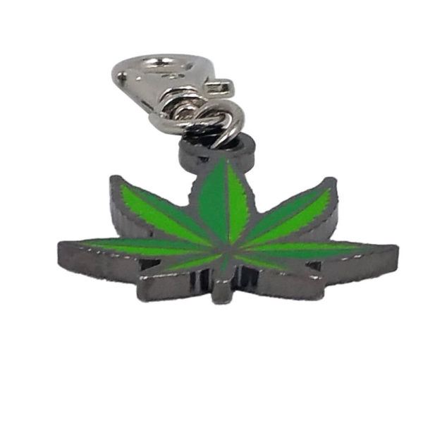 marijuana leaf zipper puller example