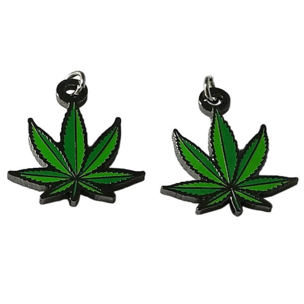 Marijuana leaf weed pot jewelry charms