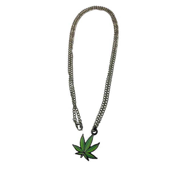 pot leaf chain jewelry necklace with charm sample