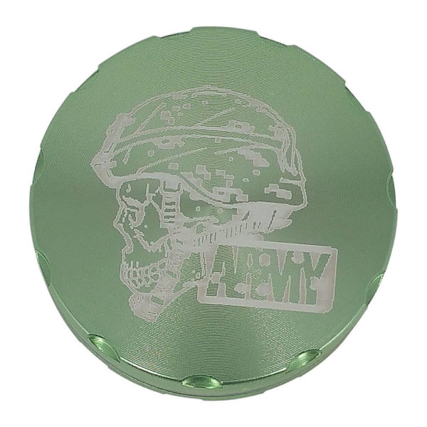 Top view Army skull 2 piece weed Grinder