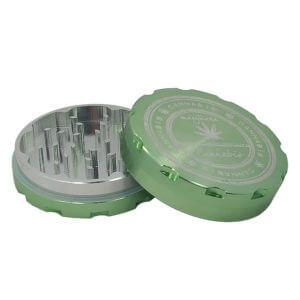 2 Piece Cannabis Stamp Herb Grinder
