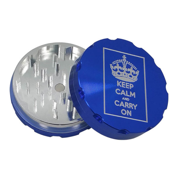 2 Piece Keep Calm and Carry On Herb Grinder