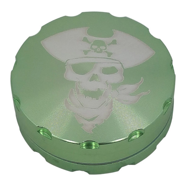 Metal Pirate Skull 2 piece cannabis grinder