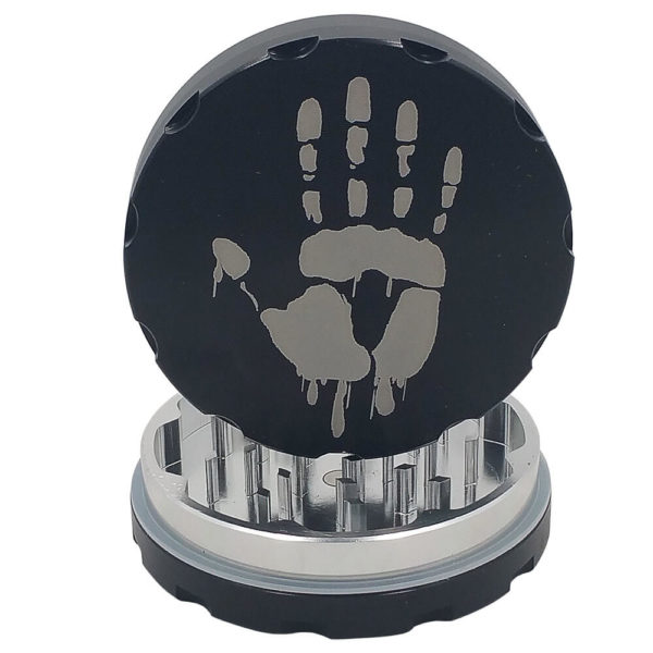 zombie handprint 2 piece pot grinder