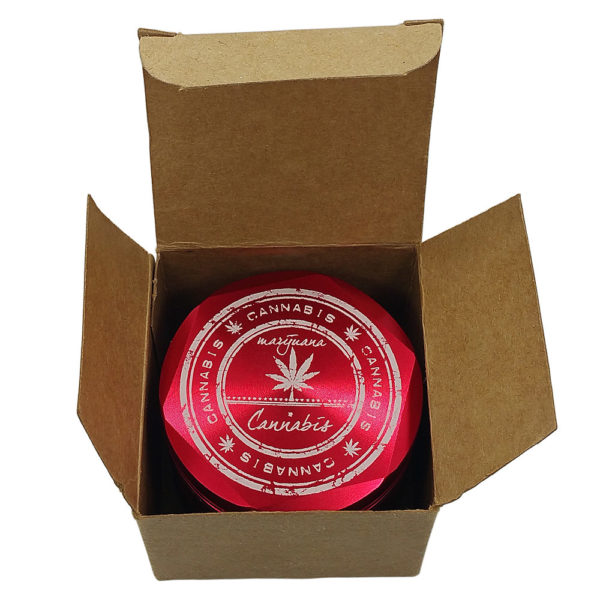 4 Piece Cannabis Stamp Hex Grinder