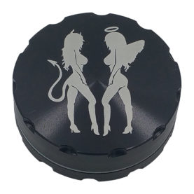 2 Piece Devil and Angel Silhouette Herb Grinder