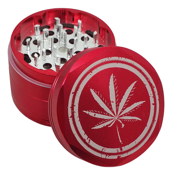 4 Piece Marijuana Stamp Hex Grinder