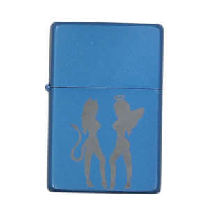 Angel and Devil Silhouette Double Torch Lighter