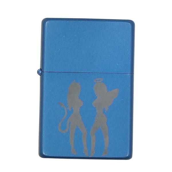 Angel and Devil Silhouette Double Torch Lighter