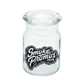 420 jars with logo laser etched on glass