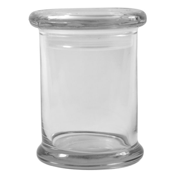 8 ounce glass nug storage jar stock sample