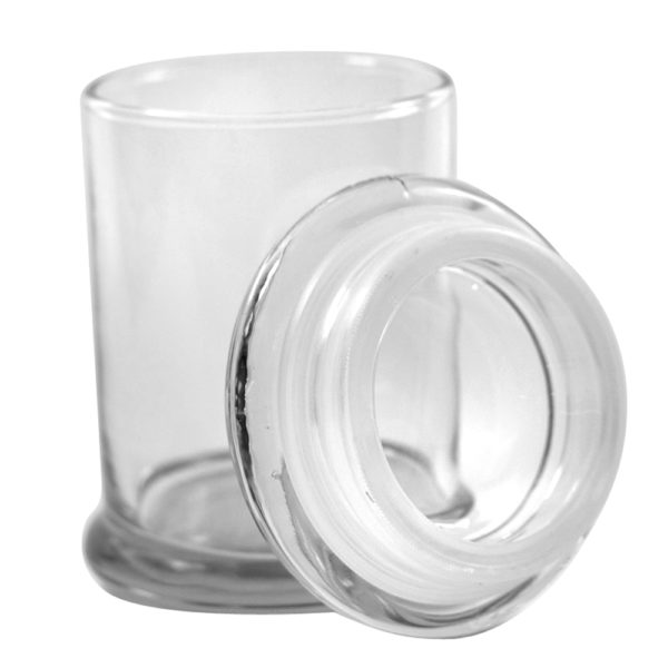8 ounce glass pot storage jar stock sample