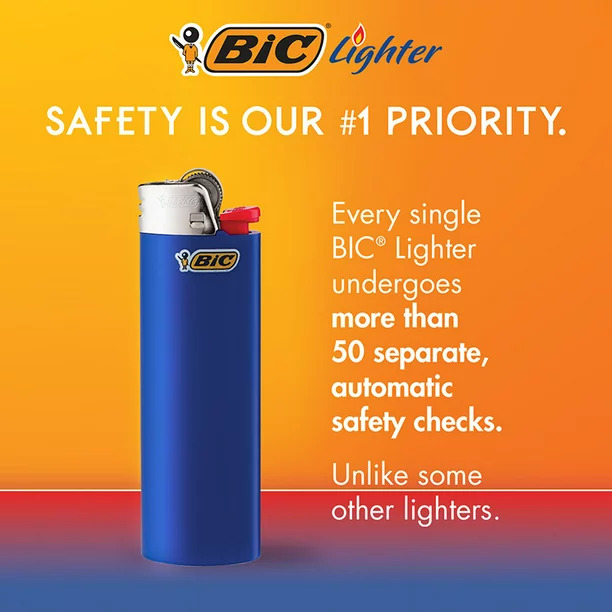 Blue Bic Lighters with Logo - Bic Lighters Dark