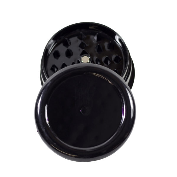 Blank 3 piece acrylic plastic grinder black sample for weed