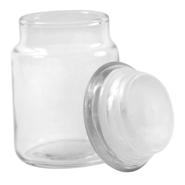 4.5 ounce glass stash jar herb storage sample