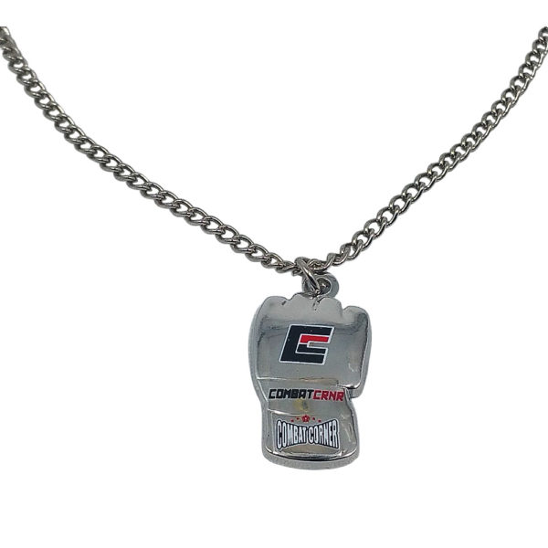combat corner mma glove jewelry necklace with charm sample
