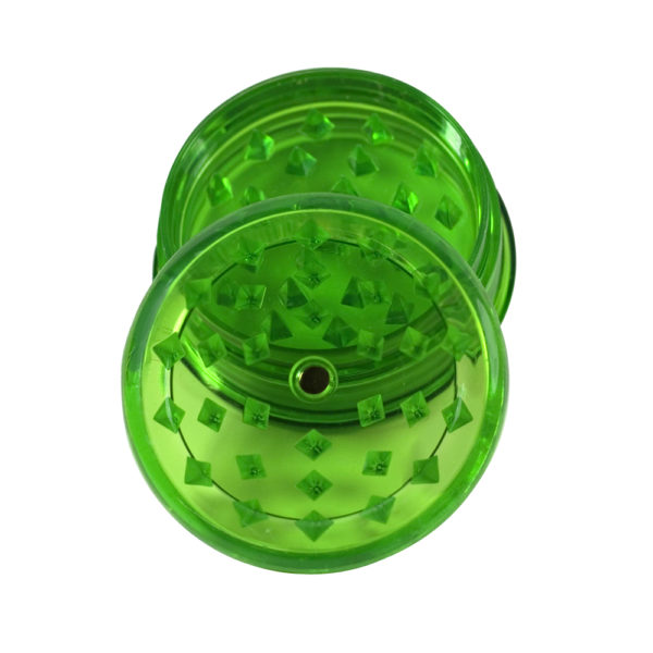 Blank 3 piece acrylic plastic grinder green sample for herb
