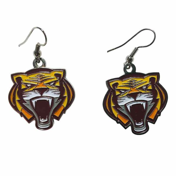 tiger charm J-hook earrings jewelry example