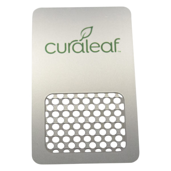curaleaf custom one color herb grinder card