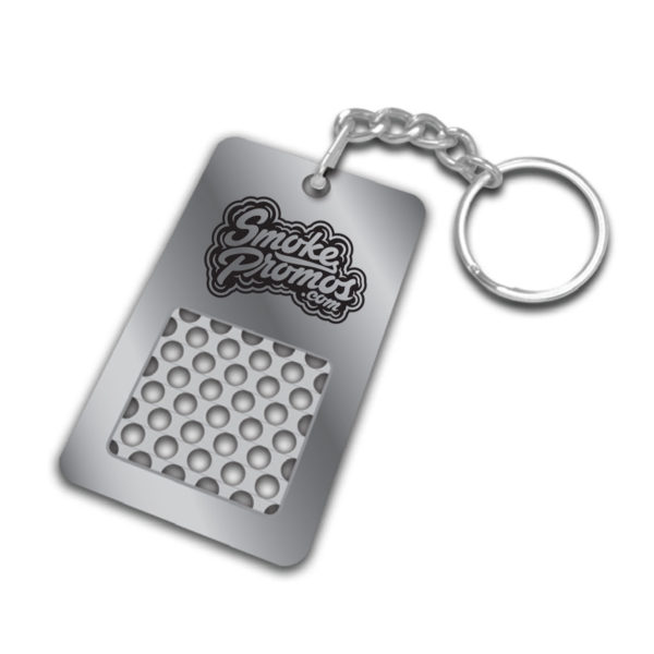 Standard keychain grinder card with one color art