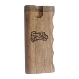 4 inch wooden dugout stash box with finger grips