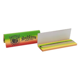 White Label 1 1/4 Rolling Papers with full color art for bands