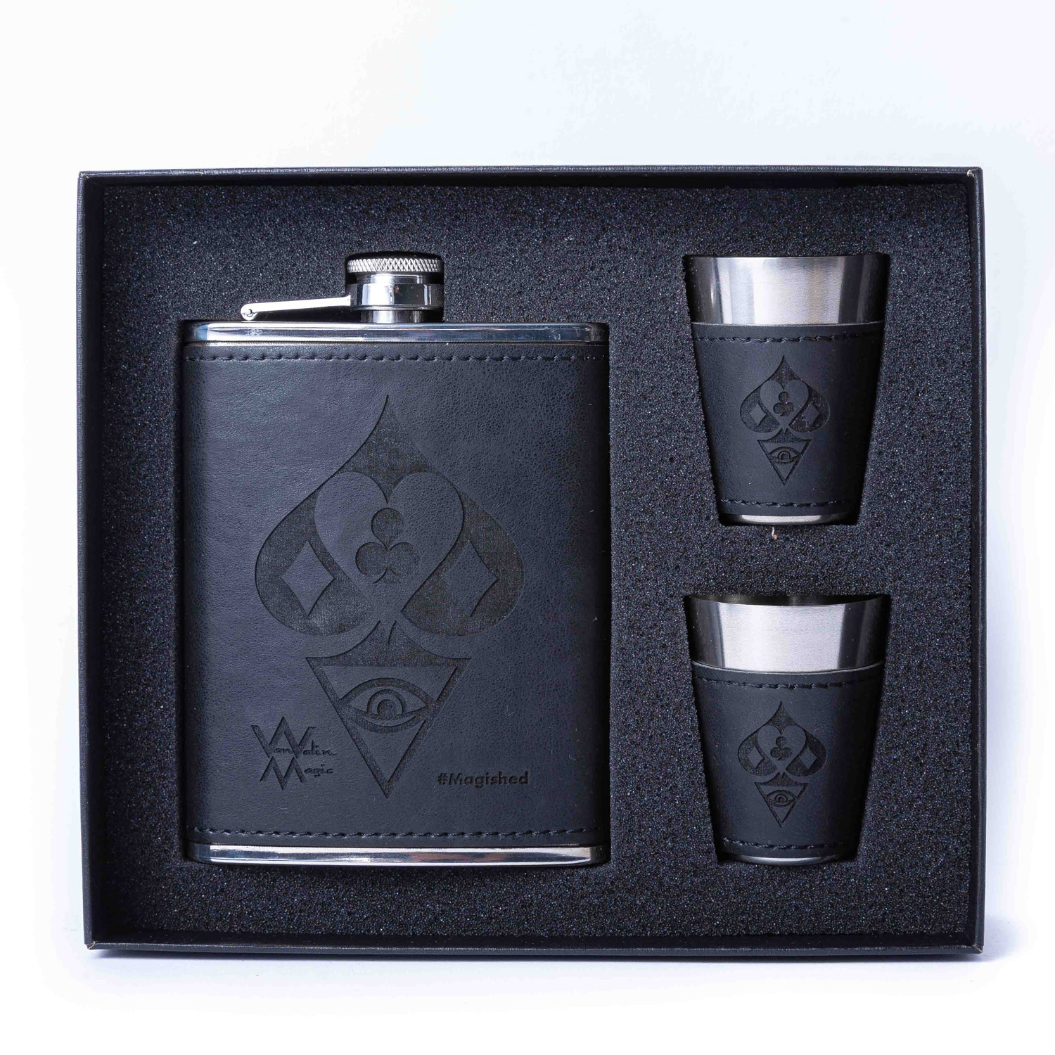 Custom Flask And Shot Glass Box Sets Branded With Your Logo