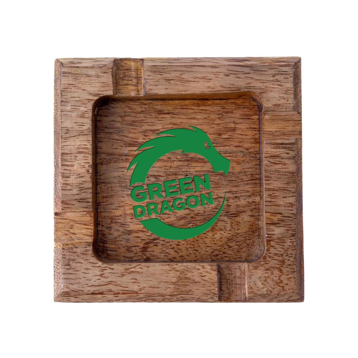 Custom Square Wooden Ashtrays with Laser Etched Logo