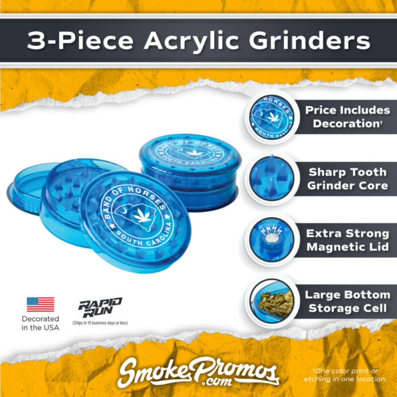 Custom Plastic Weed Grinders info graphic