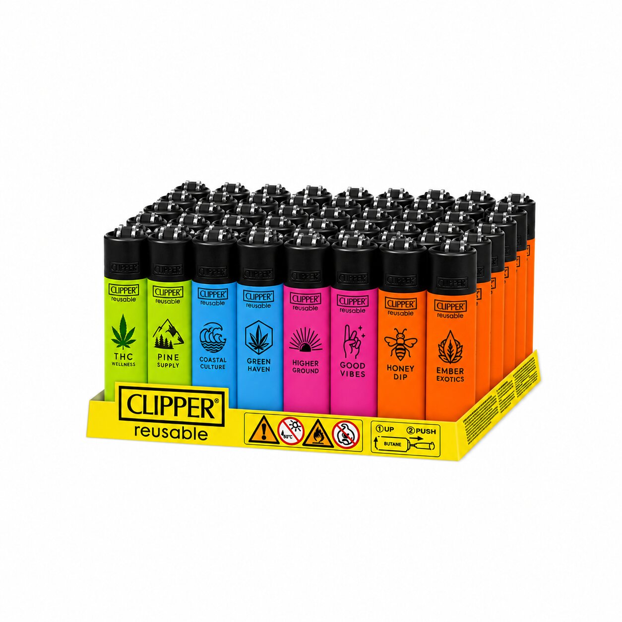 Custom Mini Lighters Custom Fluorescent Mini Clipper Lighters - Wholesale Prices